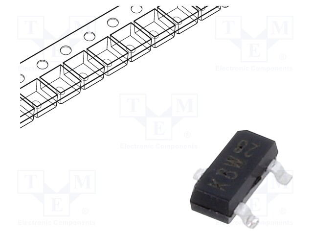 Transistor: NPN; bipolar; 60V; 0.1A; 250mW; SOT23,TO236AB