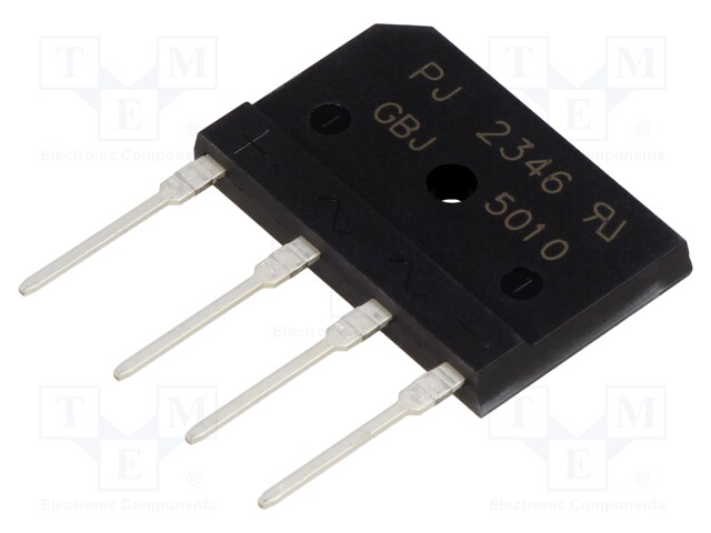 Bridge rectifier: single-phase; Urmax: 1kV; If: 50A; Ifsm: 500A