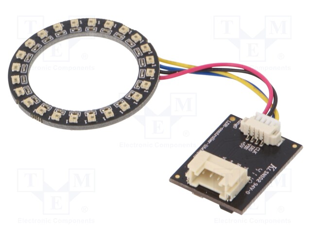 Module: LED ring; Colour: RGB; 1.9W; 5VDC; 120°; No.of diodes: 24