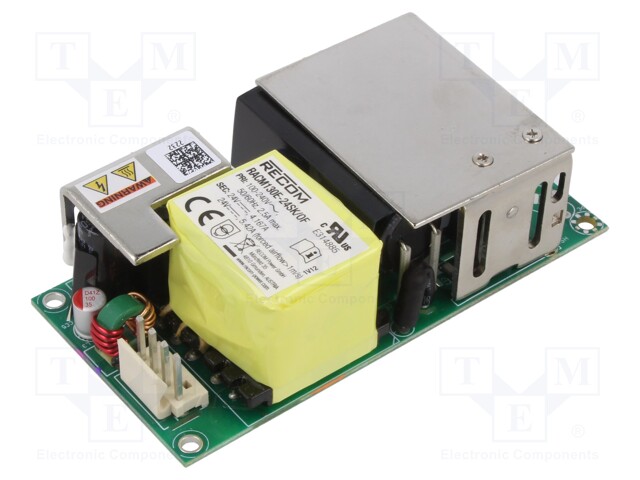 Power supply: switched-mode; 130W; 85÷264VAC; 24VDC; 5.42A; 88%