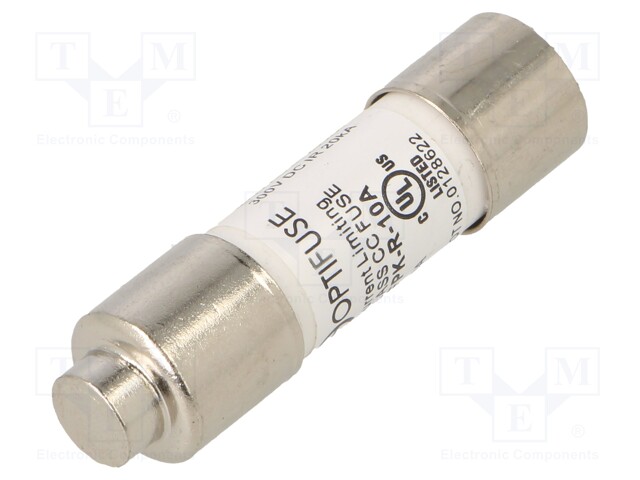 Fuse: fuse; quick blow; 10A; 600VAC; 600VDC; 13.3x38mm