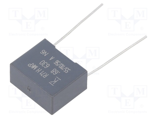 Capacitor: polypropylene; 680nF; 15mm; ±10%; 18x14.5x8.5mm; 630VDC