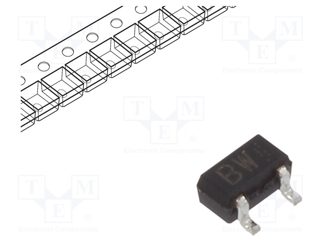 Transistor: PNP; bipolar; 12V; 0.5A; 150mW; SOT416
