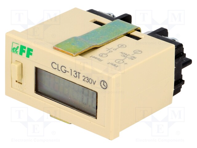 Counter: electronical; LCD; working time; Range: 0÷99999,9h; IP20