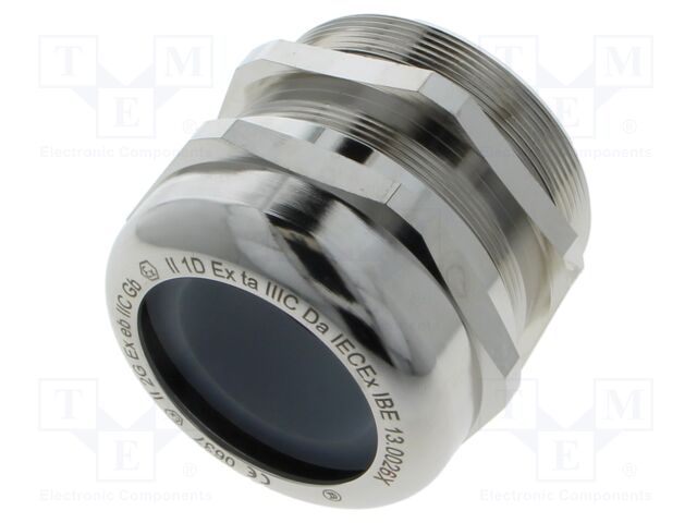 Cable gland; M40; IP68; Mat: brass; Body plating: nickel