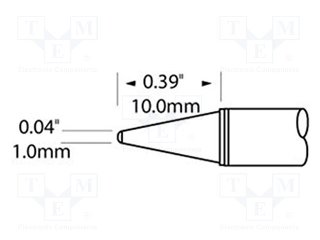 Tip; conical; 1mm; 421°C; for soldering station
