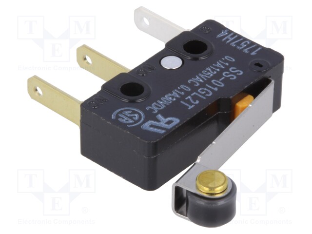 Microswitch SNAP ACTION; with lever (with roller); SPDT; Pos: 2