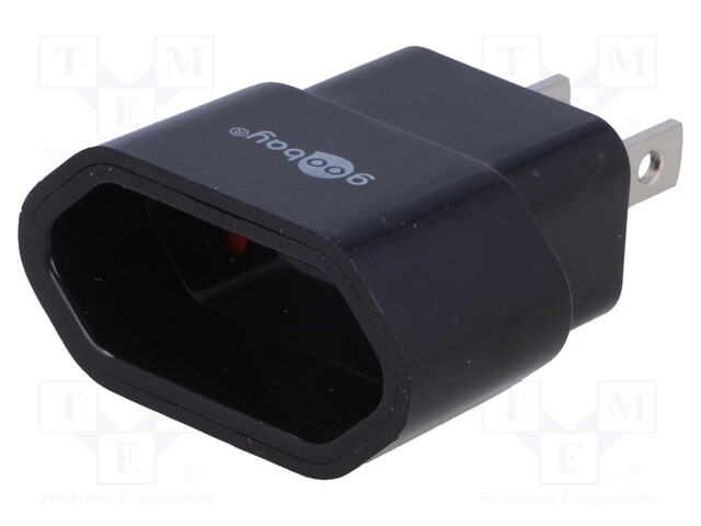 Adapter; Out: EU; Colour: black; Input: JAPAN,USA