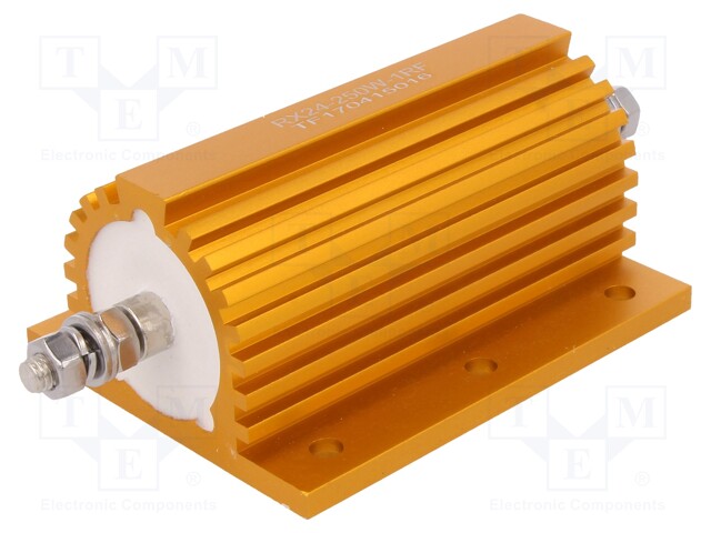 Resistor: wire-wound; with heatsink; screw; 1Ω; 250W; ±1%; 50ppm/°C