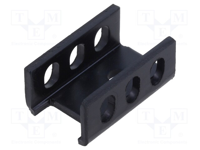 Heatsink: extruded; U; TO220; black; L: 25mm; W: 16mm; H: 11mm; 18°C/W