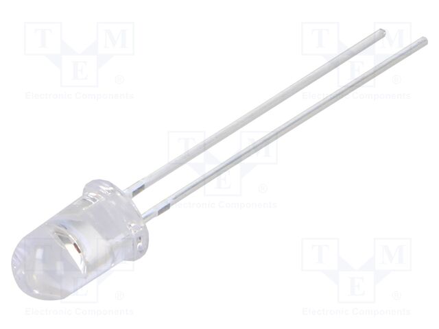 LED; 5mm; yellow; 5800÷7000mcd; 90°; Front: convex; 2.1÷2.6VDC