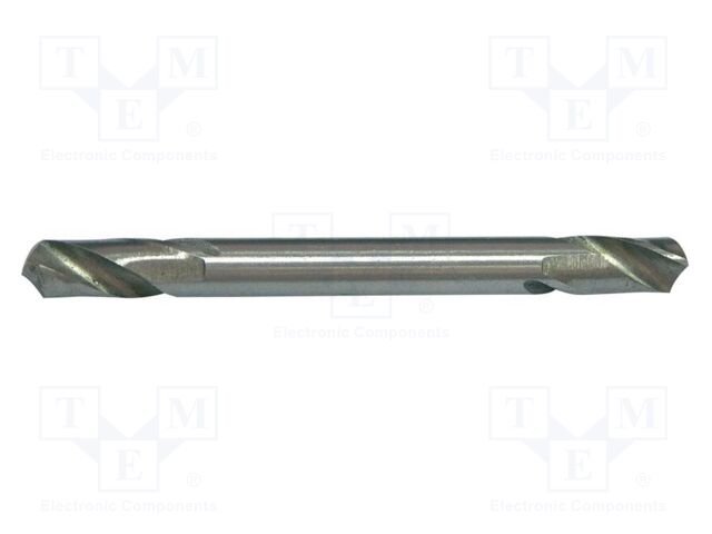 Drill bit; for metal; Ø: 3mm; L: 49mm; tube; double-sided
