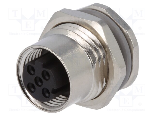 Socket; M12; PIN: 4; female; D code-Ethernet; soldering; IP67; 250V