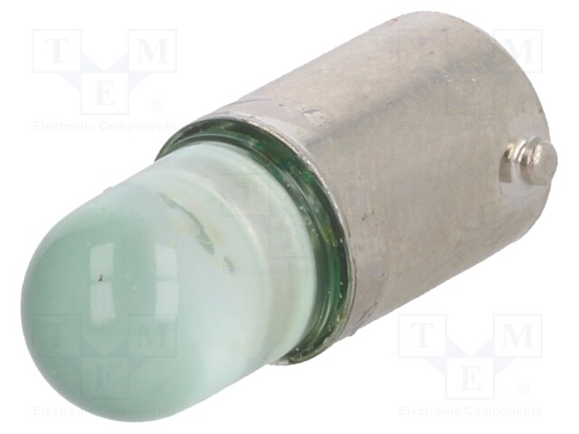 LED lamp; green; BA9S; 220VDC