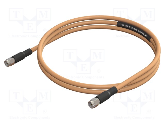 Test lead; SMA male,both sides; Len: 1m; brown-beige; Z: 50Ω