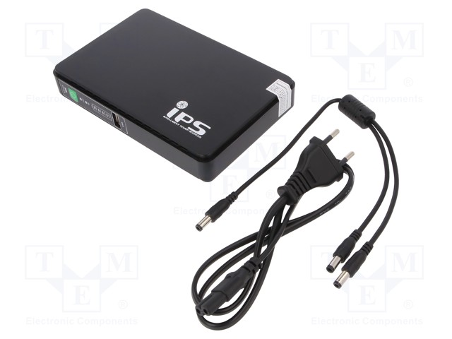 Power supply: router UPS; 159x104x28mm; 15W; No.of out.sockets: 2