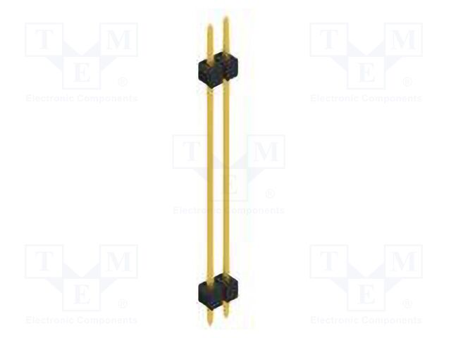 Connector: pin strips; pin header; male; PIN: 2; 2.54mm; THT; 1x2