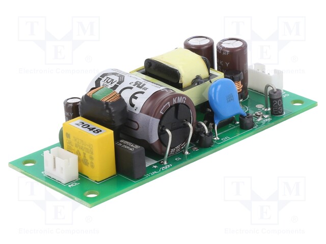 AC/DC Open Frame Power Supply (PSU), ITE, 1 Output, 15 W, 85V AC to 264V AC, Adjustable, Fixed