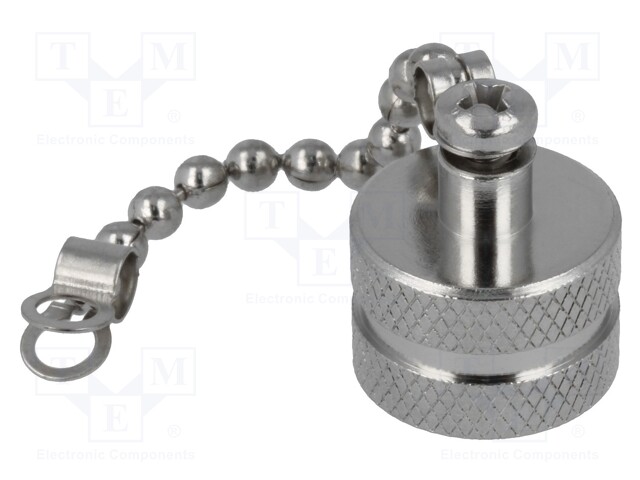 Protection cover; male M12 connectors; IP67; metal; chain