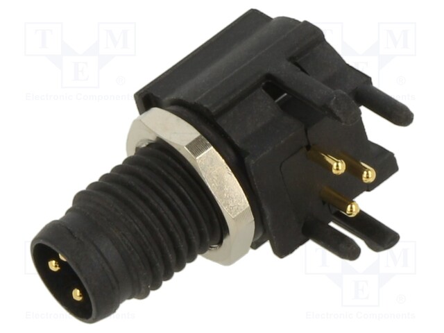 Connector: M8; male; PIN: 4; angled 90°; for panel mounting; socket