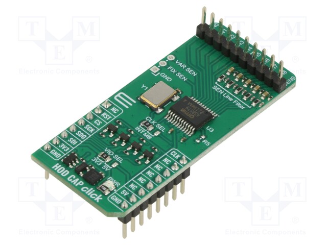 Click board; impedance meter; SPI; AS8579; prototype board