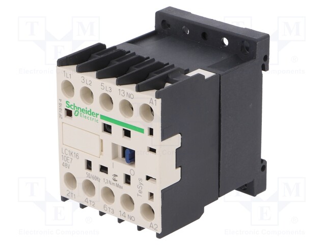 Contactor: 3-pole; NO x3; Auxiliary contacts: NO; 48VAC; 16A; 690V