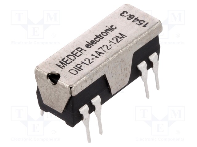 Relay: reed; SPST-NO; Ucoil: 12VDC; 1A; max.200VDC; max.200VAC; PCB