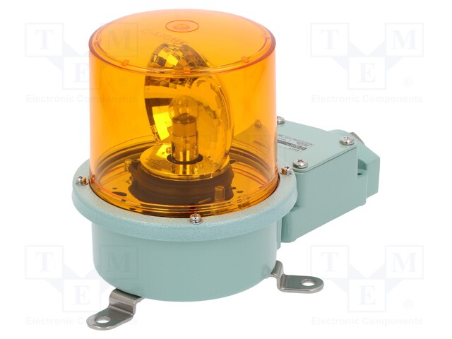 Signaller: lighting; rotating light; amber; Series: SH1; 24VDC