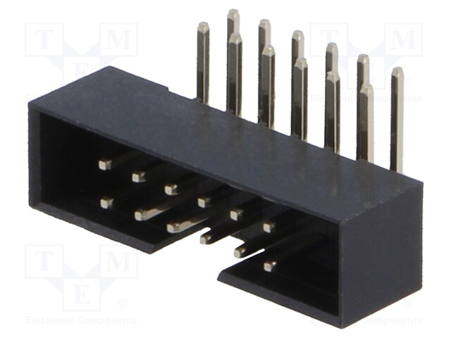 Socket; IDC; male; PIN: 12; angled 90°; THT; gold flash; 2mm