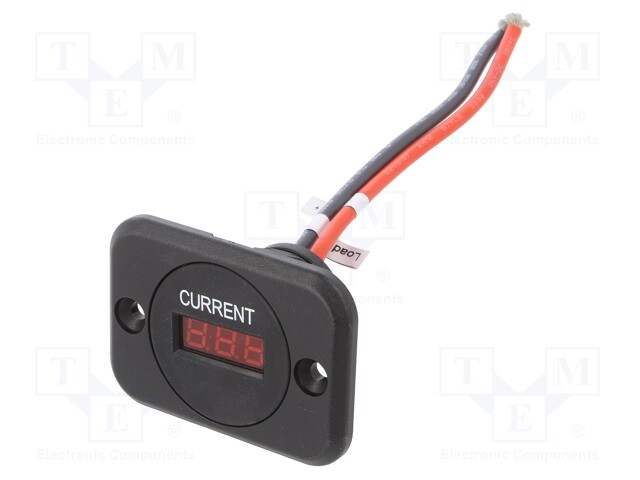 Ammeter; Sup.volt: 7÷33VDC; black; red; I DC: 0÷20A