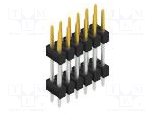 Connector: pin strips; pin header; male; PIN: 12; 2.54mm; THT; 2x6