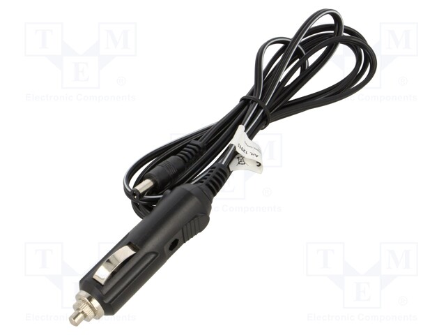 Automotive/main power supply; DC 5,5/2,1 plug; 2.5A; black; 1.8m