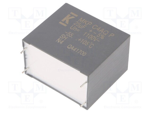 Capacitor: polypropylene; DC-Link; 25uF; ESR: 5.7mΩ; THT; ±5%; 22A