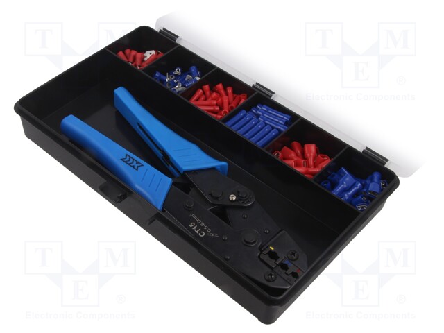 Kit: for crimping push-on connectors, terminal crimping