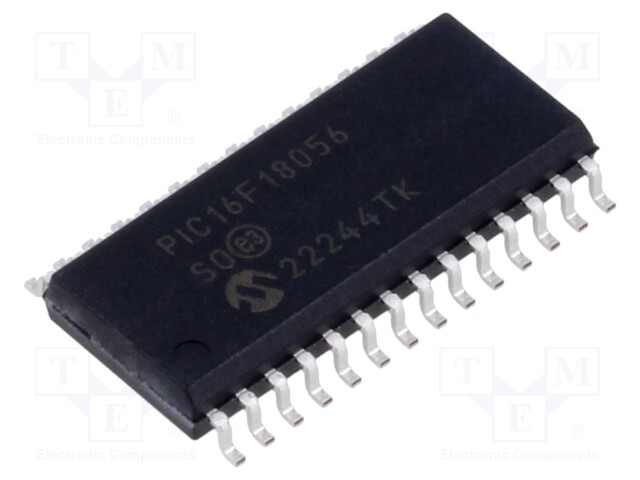 IC: PIC microcontroller; Memory: 28kB; SRAM: 2kB; EEPROM: 256B; SMD