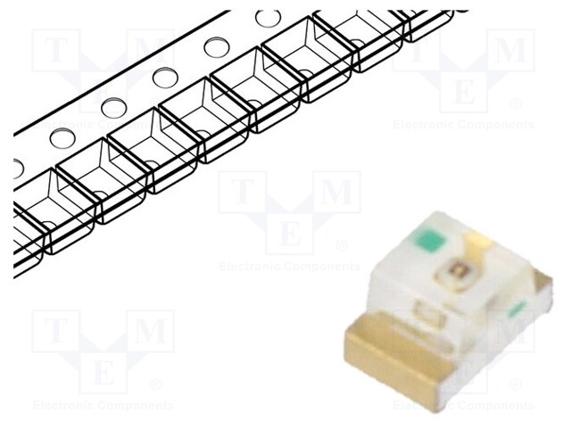 LED; SMD; 0805; red; 120÷230mcd; 2x1.25x1.1mm; 120°; 1.95÷2.5V; 20mA