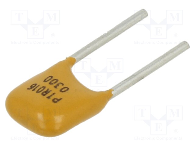 Fuse: PTC polymer; 3A; Imax: 100A; THT; PTR016V; bag
