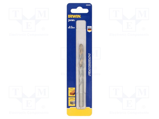 Drill bit; for concrete; Ø: 8mm; L: 120mm; cemented carbide