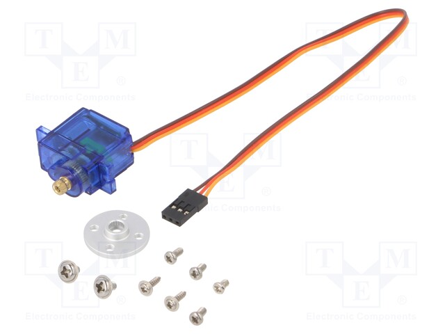 Motor: servo; 4.8÷6VDC; micro; analogue; 9g; 22.9x12.2x28.5mm; 180°