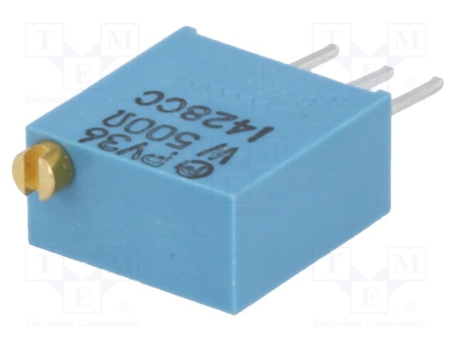 Potentiometer: mounting; vertical; 500Ω; 500mW; THT; ±10%; linear