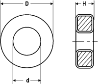 Ferrite: toroidal; L: 6.8mm; Øint: 8.7mm; Øout: 16.7mm; 450nH; 760mm3