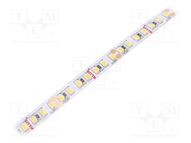 LED tape; white warm; 24V; LED/m: 140; 8mm; IP20; 120°; 9.6W/m