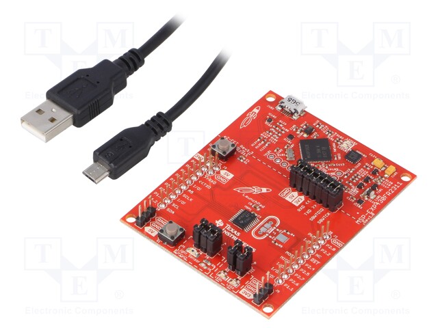Dev.kit: TI MSP430; USB B micro,pin strips; Comp: MSP430FR2311