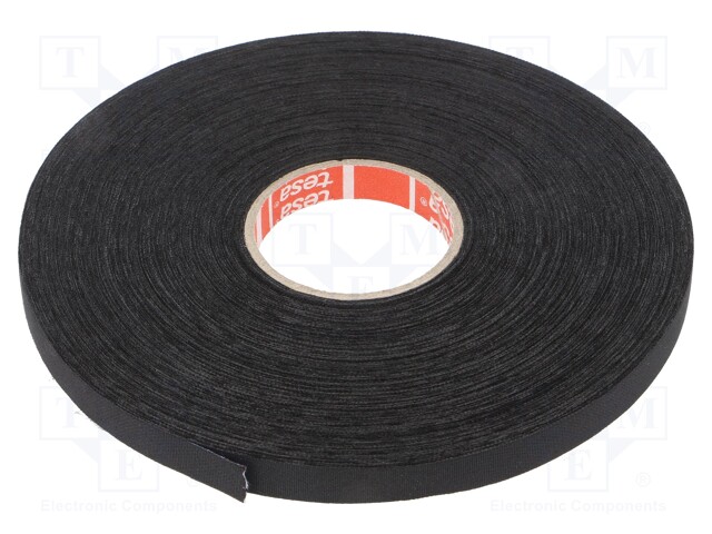 Fabric tape; PET wool; W: 9mm; L: 50m; black
