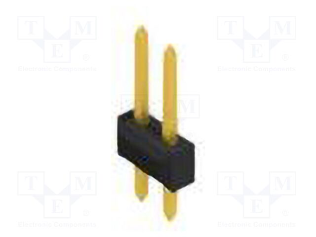 Connector: pin strips; pin header; male; PIN: 2; 2.54mm; THT; 2x1