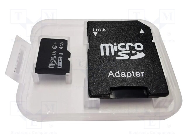 Memory card; Kit: 4GB microSD card