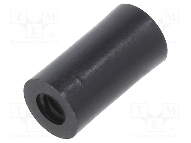 Spacer sleeve; cylindrical; polyamide; M4; L: 15mm; Øout: 8mm