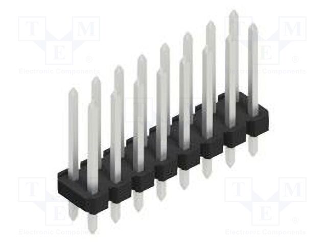 Connector: pin strips; pin header; male; PIN: 16; 2.54mm; THT; 2x8