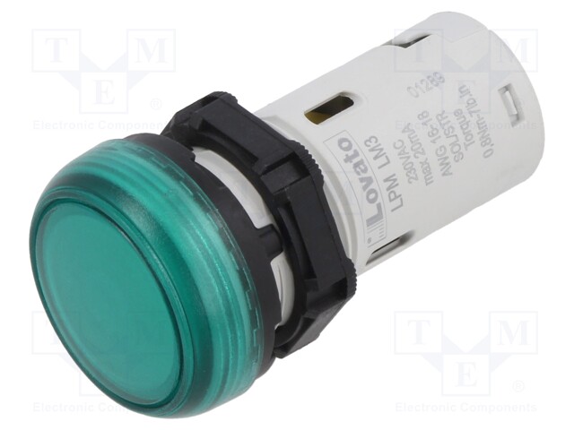 Control lamp; 230VAC; green