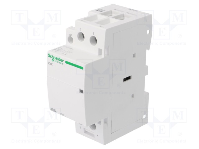 Contactor: 2-pole installation; 40A; 230÷240VAC; NO x2; IP20; 500V